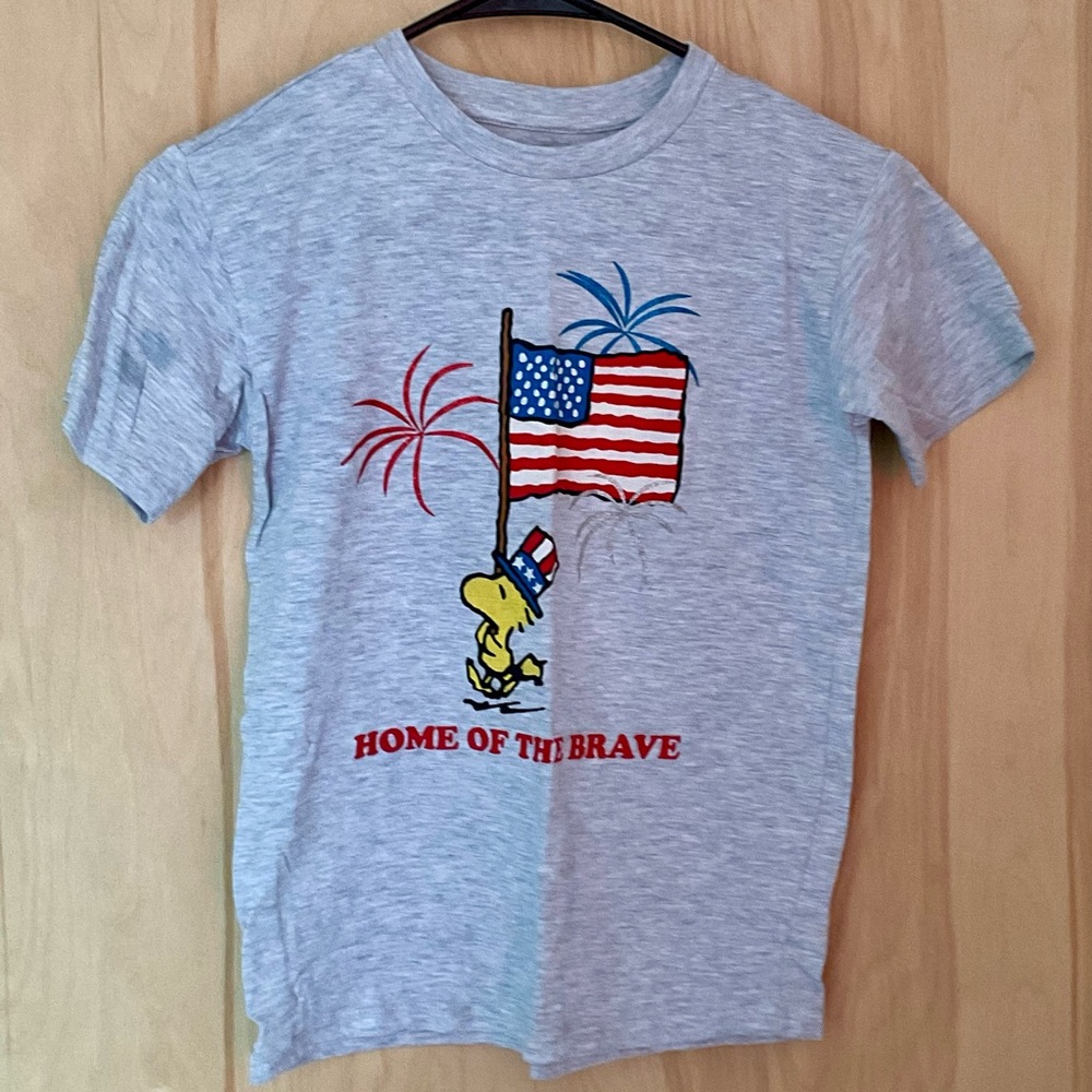 Peanuts Woodstock Hope of Brave Boys Large TShirt